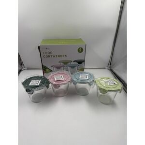 23Oz Glass Meal Prep Containers with Lids, Airtight 3-Cup Glass Storage Containe